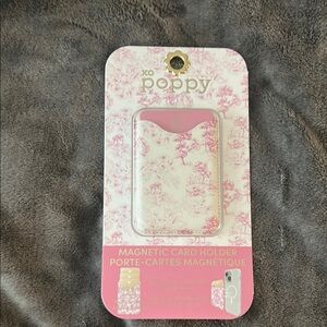 XO Poppy Pink Magnetic Card Holder